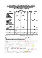 Đề kiểm tra định kỳ môn Anh văn Lớp 7 - Năm Học 2012-2013